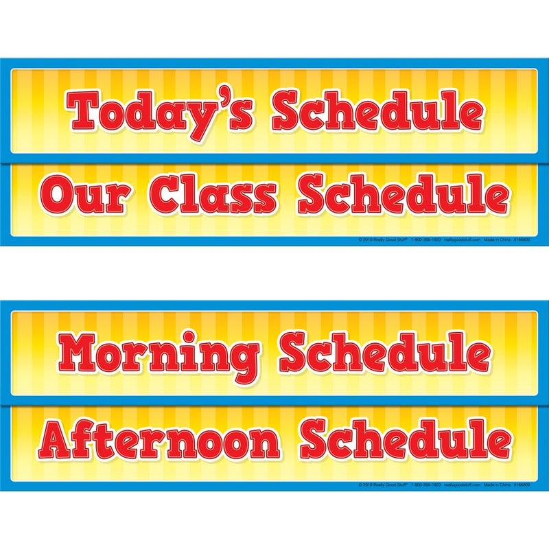 Really Good Stuff Whole-Class Visual Schedule Cards For Pocket Charts - Set of 27 Cards | Classroom Essentials and Must Haves, Teachers Supplies | For Preschool & Elementary - Image 3